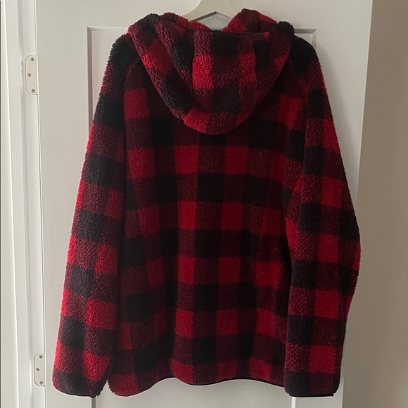 Polo by Ralph Lauren Performance Buffalo Plaid Hooded Fleece Sherpa Jacket - Picture 6 of 6